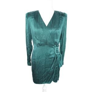 Los Angeles Atelier & Other Stories Long Sleeve Mini Dress Emerald Green Size 8
